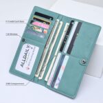 Alldaily Ultra Slim Thin Women Wallet RFID Blocking Credit Card Holder Bifold Long Ladies Billfold (Purist Blue) - Image 4