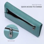 Alldaily Ultra Slim Thin Women Wallet RFID Blocking Credit Card Holder Bifold Long Ladies Billfold (Purist Blue) - Image 5