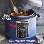 Blue Diamond Ceramic Nonstick, 16-in-1 6QT Electric Pressure Cooker, Slow Cooker, Rice Cooker, Yogurt Maker, Saute, Steamer and More, Programable, Dishwasher Safe Pot, PFAS-Free, Blue - Image 6