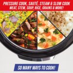 Blue Diamond Ceramic Nonstick, 16-in-1 6QT Electric Pressure Cooker, Slow Cooker, Rice Cooker, Yogurt Maker, Saute, Steamer and More, Programable, Dishwasher Safe Pot, PFAS-Free, Blue - Image 8