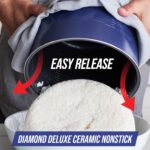 Blue Diamond Ceramic Nonstick, 16-in-1 6QT Electric Pressure Cooker, Slow Cooker, Rice Cooker, Yogurt Maker, Saute, Steamer and More, Programable, Dishwasher Safe Pot, PFAS-Free, Blue - Image 9