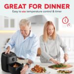 DASH Tasti-Crisp™ Electric Air Fryer Oven, 2.6 Qt., Black – Compact Air Fryer for Healthier Food in Minutes, Ideal for Small Spaces - Auto Shut Off, Analog, 1000-Watt - Image 5