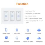 Milfra Smart Switch 3 Gang Alexa Light Switch Smart WiFi Light Switch Compatible with Alexa Google Home and IFTTT, Voice and Remote Control, No Hub Required - Image 3