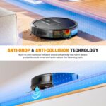 Robot Vacuum and Mop Combo, 2 in 1 Mopping & Mopping Robot with Schedule, App/Bluetooth/Voice, 3200Pa Max Suction, Self-Charging Robot Vacuum Cleaner, Slim, Ideal for Pet Hair, Hard Floor, Carpet - Image 4