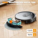 Robot Vacuum and Mop Combo, 2 in 1 Mopping & Mopping Robot with Schedule, App/Bluetooth/Voice, 3200Pa Max Suction, Self-Charging Robot Vacuum Cleaner, Slim, Ideal for Pet Hair, Hard Floor, Carpet - Image 5