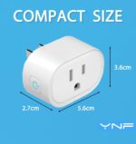 YNF Mini Smart Plug, Simple Setup with One Voice Command, Smart Plugs That Compatible with Alexa , Remote Control, Timer & Schedule, BLE Mesh Plug Requires Alexa Echo （4 Pack） - Image 9