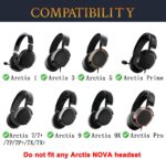 SOULWIT Cooling-Gel Earpads Replacement for SteelSeries Arctis 1/3/5/Arctis 7/7+/7P/7P+/7X/7X+/9/9X/Pro/Prime(Do Not Fit Any Arctis Nova) Headset, Ear Pads Cushions with Ice Silk Fabric - Black - Image 3
