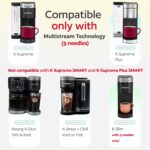 4 Reusable K Cups for Keurig K Supreme, K Supreme Plus, K Slim with Multistream Technology, K-Brew Chill, K-Duo Hot & Iced - 4 Black Refillable Kcups Coffee Filters for Keurig Coffee Makers - Image 3