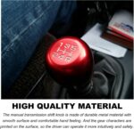 Car Gear Shift Knobs, Automotive 5 Speed Manual Transmission Stick Shift Knob, Universal Aluminium Car Stick Shift Handle Fit Most Manual Cars Trucks SUVs, Car Accessories (Blue) - Image 4