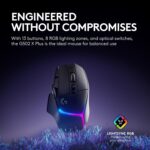 Logitech G502 X Plus Lightspeed Wireless Optical Mouse - LIGHTFORCE hybrid switches, LIGHTSYNC RGB, HERO 25K gaming sensor, compatible with PC - macOS/Windows - Black - Image 4