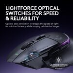 Logitech G502 X Plus Lightspeed Wireless Optical Mouse - LIGHTFORCE hybrid switches, LIGHTSYNC RGB, HERO 25K gaming sensor, compatible with PC - macOS/Windows - Black - Image 5