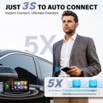 Mini Wireless CarPlay Adapter for iPhone, Converts Wired to Wireless, Plug and Play, Auto Connect, with USB & Type-C, Easy Setup for Car - Image 3