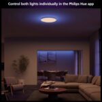 Philips Hue Datura Smart Ceiling Panel (Large Round 2.49 in x 22.60 in) White & Color Light, Bluetooth Compatible, Voice Control with Alexa, Apple Home & Google Assistant†? - Image 5
