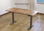 YDN Standing Desk, Electric Adjustable Height Stand up Desk, 63x24 Inches Sit Stand Home Office Desk with Splice Board, Rustic Brown Top - Image 4