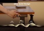 YDN Standing Desk, Electric Adjustable Height Stand up Desk, 63x24 Inches Sit Stand Home Office Desk with Splice Board, Rustic Brown Top - Image 5