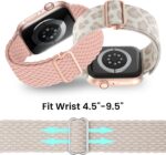 Delidigi Stretchy Bands Compatible for Apple Watch Band Women 40mm 38mm 41mm 42mm 44mm 45mm 46mm 49mm, Nylon Braided Straps for iWatch Series 10 9 8 7 6 SE 5 4 3 Ultra Ultra 2 - Image 4