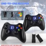 Gamrombo 2 Pack Replacement for Xbox 360 Controller, Wireless Controllers Gamepad Upgraded Joystick Compatible with 360 & Slim, Windows 11/10/8/7 PC Controller - Image 3