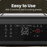 Chefman 12-Quart 6-in-1 Air Fryer Oven with Digital Timer, Touchscreen, and 12 Presets - Family Size Countertop Convection Oven, Dishwasher-Safe Parts - Image 6