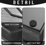 Ludato Desk Organizers Mesh Pencil Holder，3 Compartments Black Mesh Pen Holder Storage for Office Desk Accessories - Image 4