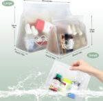 8 Pack Clear Toiletry bags, TSA Approved Quart Size Zipper Bags, PEVA Material BPA Free Leakproof Travel Makeup Cosmetic Bags, Carry on Airport Airline Compliant Bags for Wome&Men - Image 5
