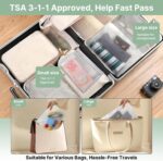 8 Pack Clear Toiletry bags, TSA Approved Quart Size Zipper Bags, PEVA Material BPA Free Leakproof Travel Makeup Cosmetic Bags, Carry on Airport Airline Compliant Bags for Wome&Men - Image 6