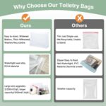 8 Pack Clear Toiletry bags, TSA Approved Quart Size Zipper Bags, PEVA Material BPA Free Leakproof Travel Makeup Cosmetic Bags, Carry on Airport Airline Compliant Bags for Wome&Men - Image 7
