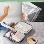 8 Pack Clear Toiletry bags, TSA Approved Quart Size Zipper Bags, PEVA Material BPA Free Leakproof Travel Makeup Cosmetic Bags, Carry on Airport Airline Compliant Bags for Wome&Men - Image 9