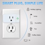 Smart Life Wi-Fi Outlet Compatible with Alexa, Google Home & Echo, Smart Plug with Timer Function & Group Controller,15 Amp Indoor Socket, 2.4G Wi-Fi Only, White, 4 Pack - Image 3