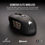 CORSAIR SCIMITAR ELITE RGB WIRELESS MMO Gaming Mouse - 26,000 DPI - 16 Programmable Buttons - Up to 150hrs Battery - iCUE Compatible - Black - Image 3