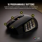 CORSAIR SCIMITAR ELITE RGB WIRELESS MMO Gaming Mouse - 26,000 DPI - 16 Programmable Buttons - Up to 150hrs Battery - iCUE Compatible - Black - Image 4