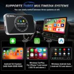 4-in-1 Wireless CarPlay Adapter & Android Auto Wireless Adapter, Stream Netflix, YouTube, and More, Split-Screen & Mirroring, for Cars with OEM Wired CarPlay/Android Auto - Image 3