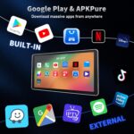 4-in-1 Wireless CarPlay Adapter & Android Auto Wireless Adapter, Stream Netflix, YouTube, and More, Split-Screen & Mirroring, for Cars with OEM Wired CarPlay/Android Auto - Image 4