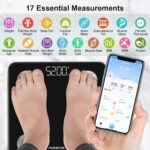 INSMART Smart Scale for Body Weight, Digital Bathroom Scale with BMI, Muscle Mass, Bluetooth Body Fat Scale,17 Body Composition Analyzer with Smart APP Sync Weight Scale, 400 lbs - Black - Image 3