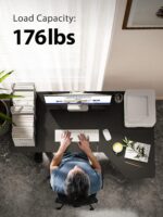 Totnz Electric Standing Desk, Height Adjustable Sit Stand up Desk, L-Shaped Memory Home Office Desk With Hook, 55 x 34 inch, Black - Image 5