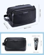 BAGSMART Toiletry Bag for Men, Large Travel Toiletry Organizer, Dopp Kit Water-resistant Shaving Bag for Toiletries Accessories - Black - Image 4
