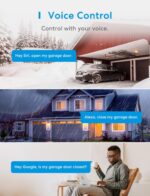 meross Smart Garage Door Opener Remote, Compatible with Apple HomeKit, Amazon Alexa, Google Assistant, SmartThings, Multiple Notification Modes, No Hub Needed - Image 4