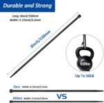 50 Set Cable Zip Tie Self Adhesive Mounts Kit with 6" Zip Ties, 3/4" Wire Holders Squares, Screws - Sticky Wire Fasteners Cable Clips Management Anchors Organizer - Image 5