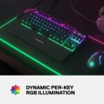 SteelSeries Apex 7 TKL Compact Mechanical Gaming Keyboard – OLED Smart Display – USB Passthrough and Media Controls – Linear and Quiet – RGB Backlit (Red Switch) - Image 3