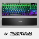 SteelSeries Apex 7 TKL Compact Mechanical Gaming Keyboard – OLED Smart Display – USB Passthrough and Media Controls – Linear and Quiet – RGB Backlit (Red Switch) - Image 5