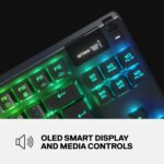 SteelSeries Apex 7 TKL Compact Mechanical Gaming Keyboard – OLED Smart Display – USB Passthrough and Media Controls – Linear and Quiet – RGB Backlit (Red Switch) - Image 6