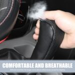 1 PC Car Shift Knob Gearshift Head Cover, PU Leather 360-degree Full-Surround Wear-Resistant Non-Slip Breathable Protective Cover, Suitable for Most Manual Transmission Cars (Black) - Image 7