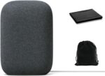 Google Audio Bluetooth Speaker - Wireless Music Streaming, Powerful Sound, Assistant Built-in, Wi-Fi and Bluetooth Connectivity, Smart Home Control, Stereo Pairing, Includes Pouch and Cloth - Image 3