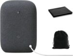 Google Audio Bluetooth Speaker - Wireless Music Streaming, Powerful Sound, Assistant Built-in, Wi-Fi and Bluetooth Connectivity, Smart Home Control, Stereo Pairing, Includes Pouch and Cloth - Image 5