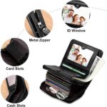 HUANLANG Mens Wallet RFID Blocking Multi Card Holder Wallets for Men Bifold Wallet with Zipper Small Men's Leather Wallet - Image 3