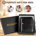 HUANLANG Mens Wallet RFID Blocking Multi Card Holder Wallets for Men Bifold Wallet with Zipper Small Men's Leather Wallet - Image 6