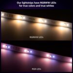 Philips Hue Lightstrip Starter Kit (6ft Light Strip, Base Plug, Hue Hub), Compatible with Alexa, Google Assistant, White - Image 5