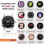Magnetic Leather Band Compatible with Samsung Galaxy Watch 7/6/5/4/Active 2 40mm 44mm/Watch 6 Classic 43mm 47mm/Watch 5 Pro 45mm/Watch 4 Classic 42mm 46mm, 20mm Strap for Men - Image 6