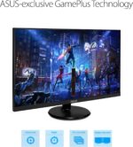 ASUS 27” 1080P Monitor (VA27DQ) - Full HD, IPS, 75Hz, Speakers, Adaptive-sync/FreeSync™, Low Blue Light, Flicker Free, VESA Mountable, Frameless, HDMI, VGA, DisplayPort, Tilt Adjustable, BLACK - Image 5