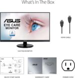 ASUS 27” 1080P Monitor (VA27DQ) - Full HD, IPS, 75Hz, Speakers, Adaptive-sync/FreeSync™, Low Blue Light, Flicker Free, VESA Mountable, Frameless, HDMI, VGA, DisplayPort, Tilt Adjustable, BLACK - Image 7
