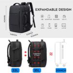 BANGE 35L Travel Backpacks,Weekender Expandable Carry-On Backpack for Airplanes, Waterproof 17.3 inch Laptop Backpack for Men and Women - Image 3